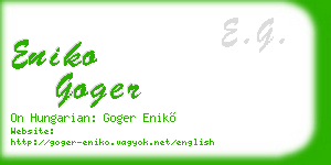 eniko goger business card