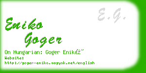 eniko goger business card